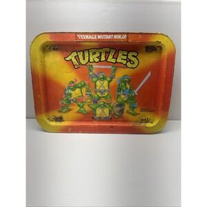 TEENAGE MUTANT NINJA TURTLES Vintage 1988 TV Lap Tray Folding Legs Mirage Studio